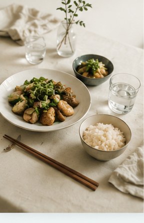 食卓に並ぶ家庭料理のイメージ